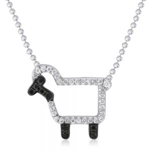 'Susie' Necklace in White Diamonds