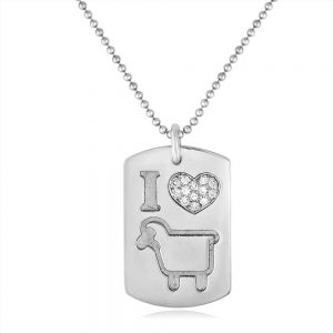 Large 'I Love Ewe' Lambtag