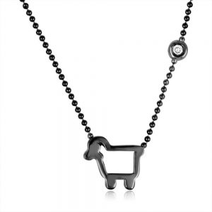 Small Signature Necklace, Dark