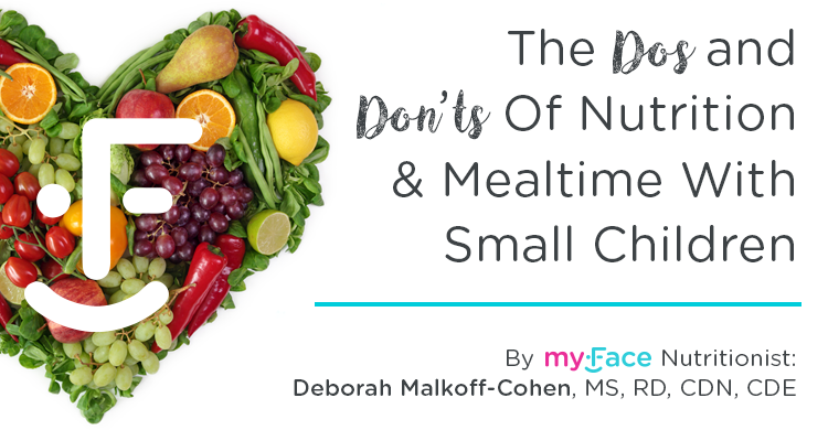 myFace The Dos and Don't of Nutrition and Mealtime with Small Children blog feature image