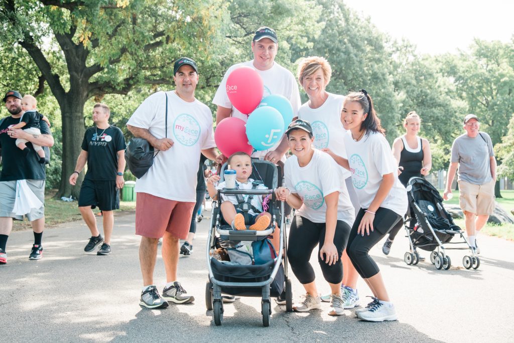Family at a Races for Faces charity event.