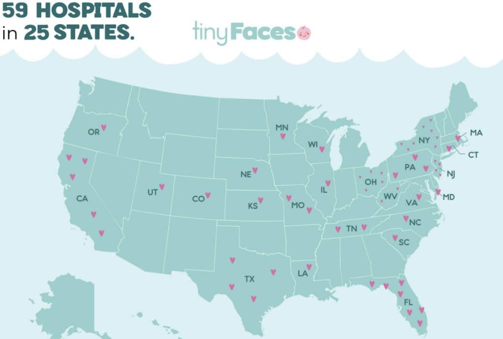tiny faces program, 59 hospitals in 25 states